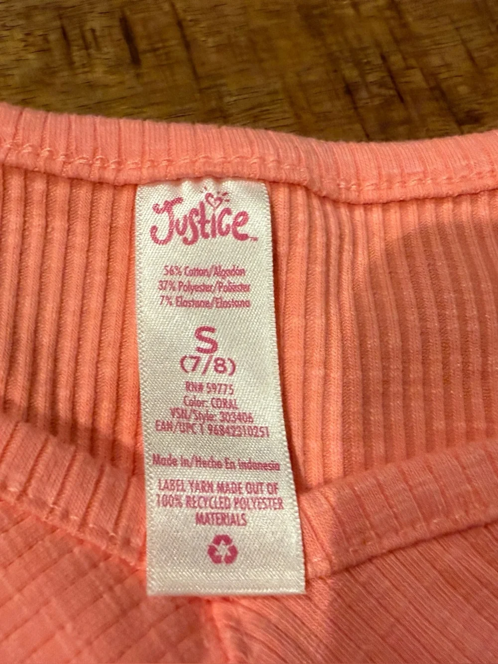 Justice Foldover Athletic Shorts & Tank Top Bundle Size Small 7/8